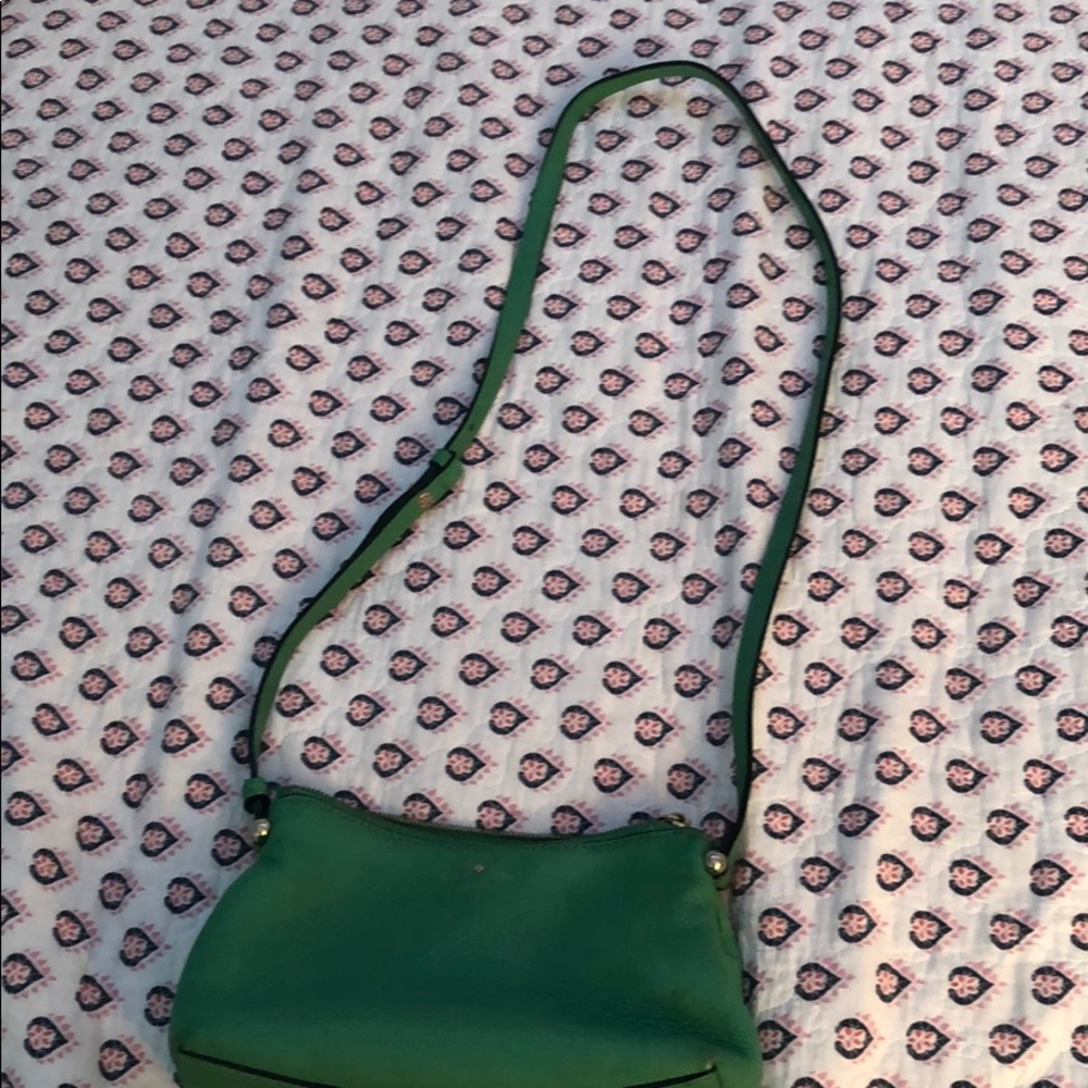 Green Kate Spade cross body purse